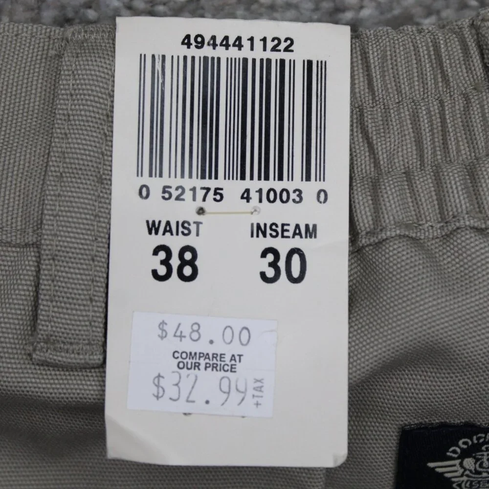Dockers Chino Pants NWT Mens 38x30 Beige Pleated Stretch Waistband‎ Straight Leg